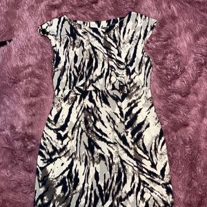 Connected Animal Print Sheath Dress